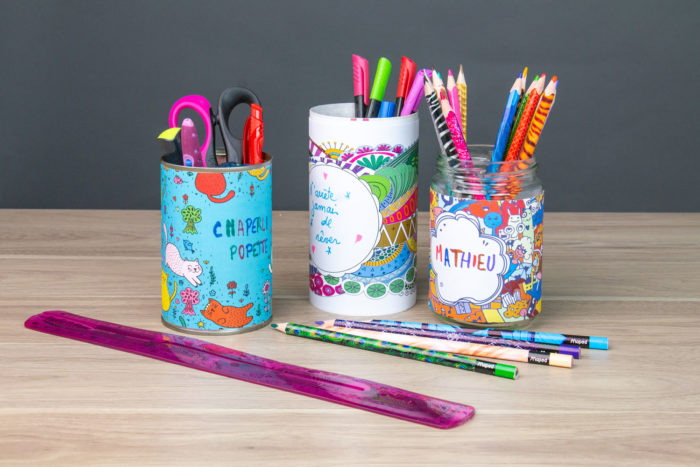 Crea un divertido y colorido bote para los niños.