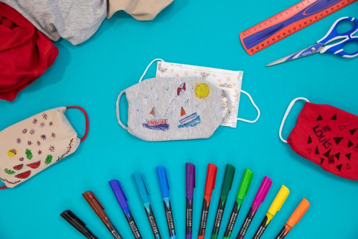 Faire un sur masque en tissu pour enfant et sans couture avec Mt'Crea - ENguyenNgoc 13