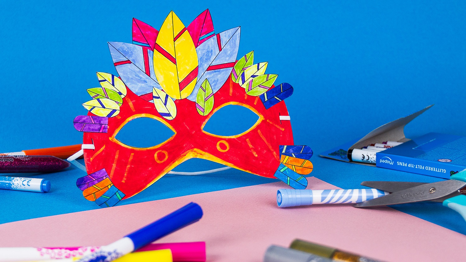 Masque festif à fabriquer - Activité créative enfant