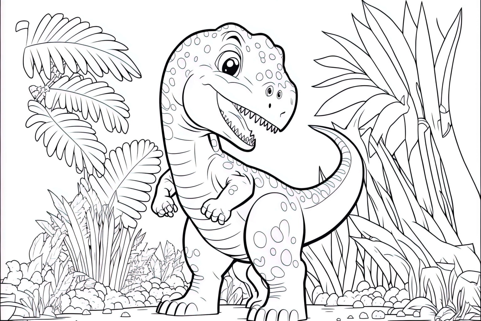 Colorear Un Dinosaurio T Rex